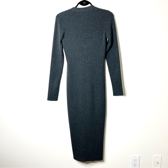 Aritzia Wilfred Utopia Cardigan Sweater Midi Dress V-neck Ribbed Size Medium - Picture 15 of 15